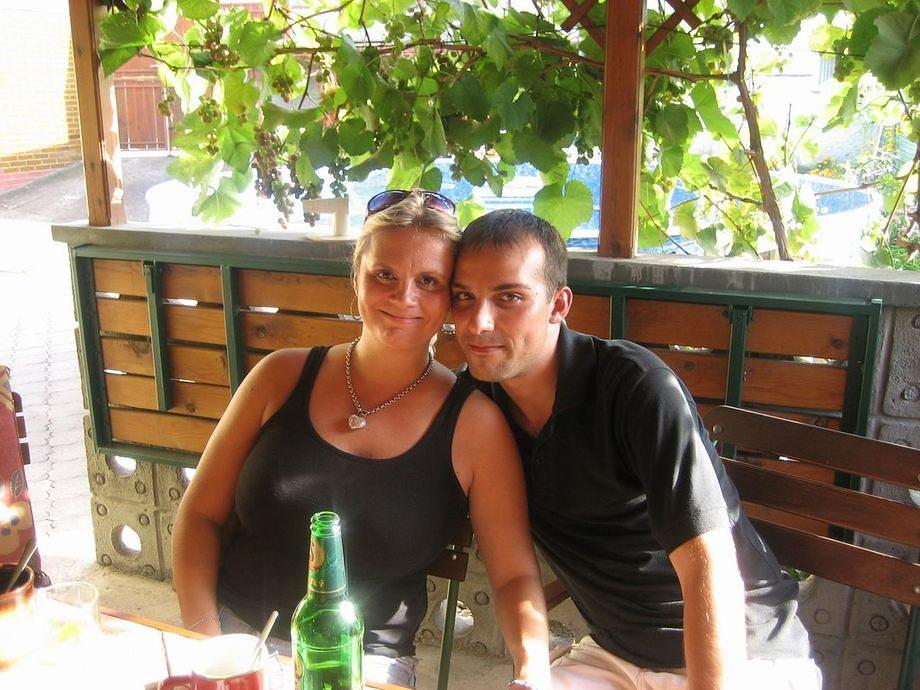 9/11/11 My sister's grandson Honzik and his girlfriend Kveta  IMG 4278