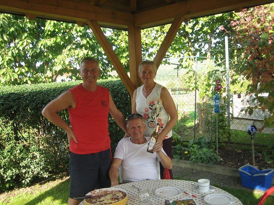 9/25/11 Enjoying the nice weather in their nice garden IMG 4593