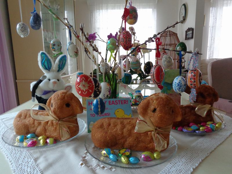 Beránky and  Easter decoration,  Jirinky work
