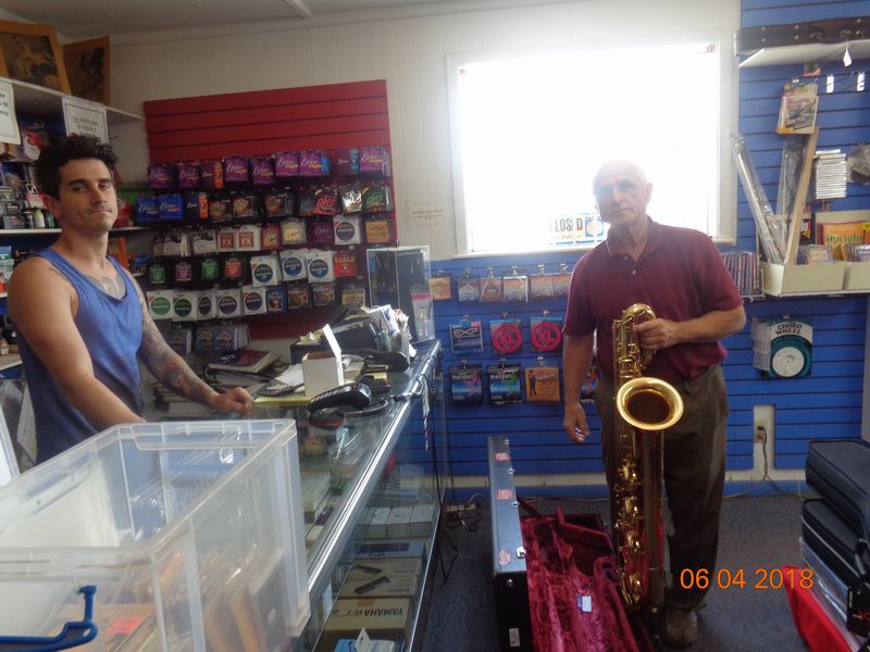 He repairs music instruments DSC08984