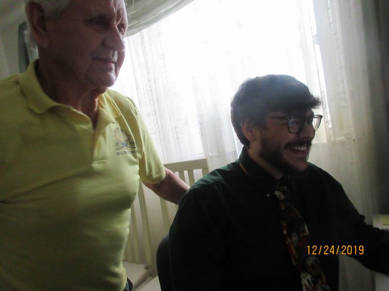 Talking on Skype with Richie