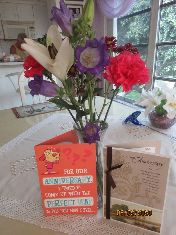 June 1st - our 59th Wedding Anniversary